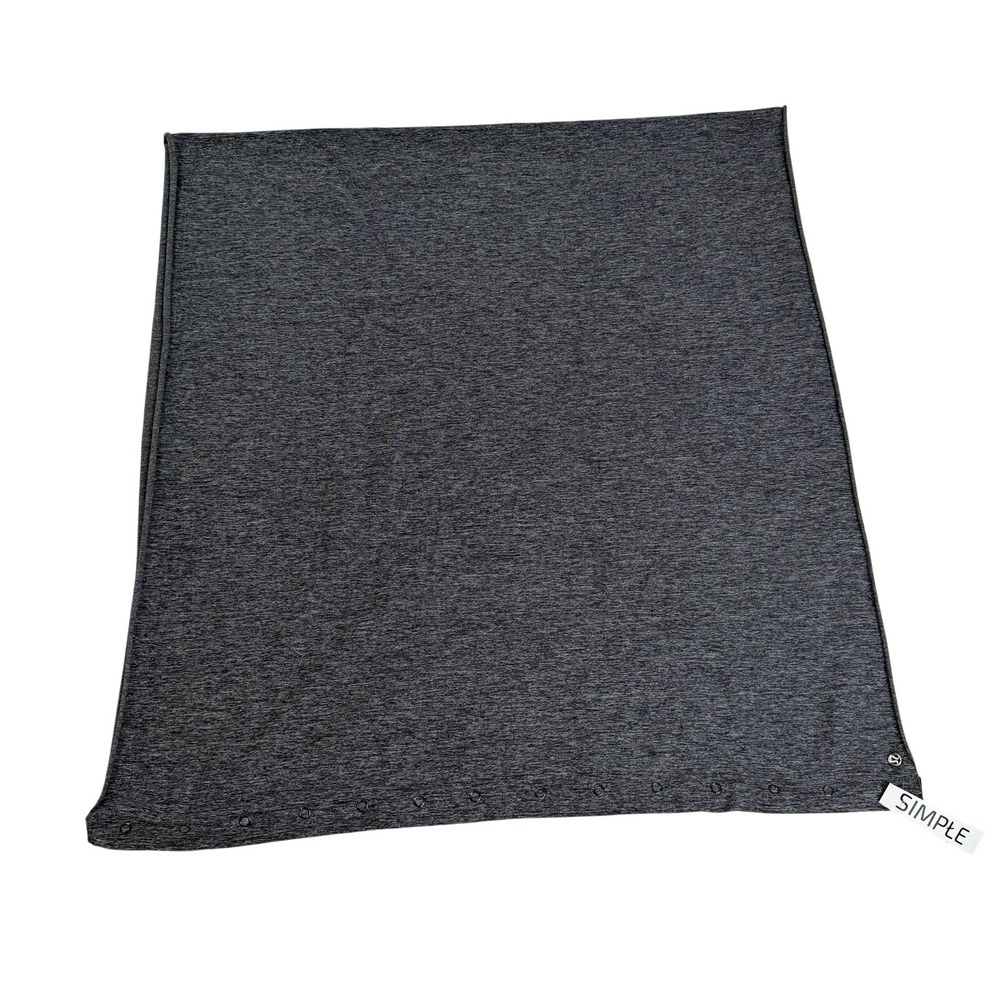 Lululemon snap button neck gaiter scarf cowl dark grey heathered athleisure‎